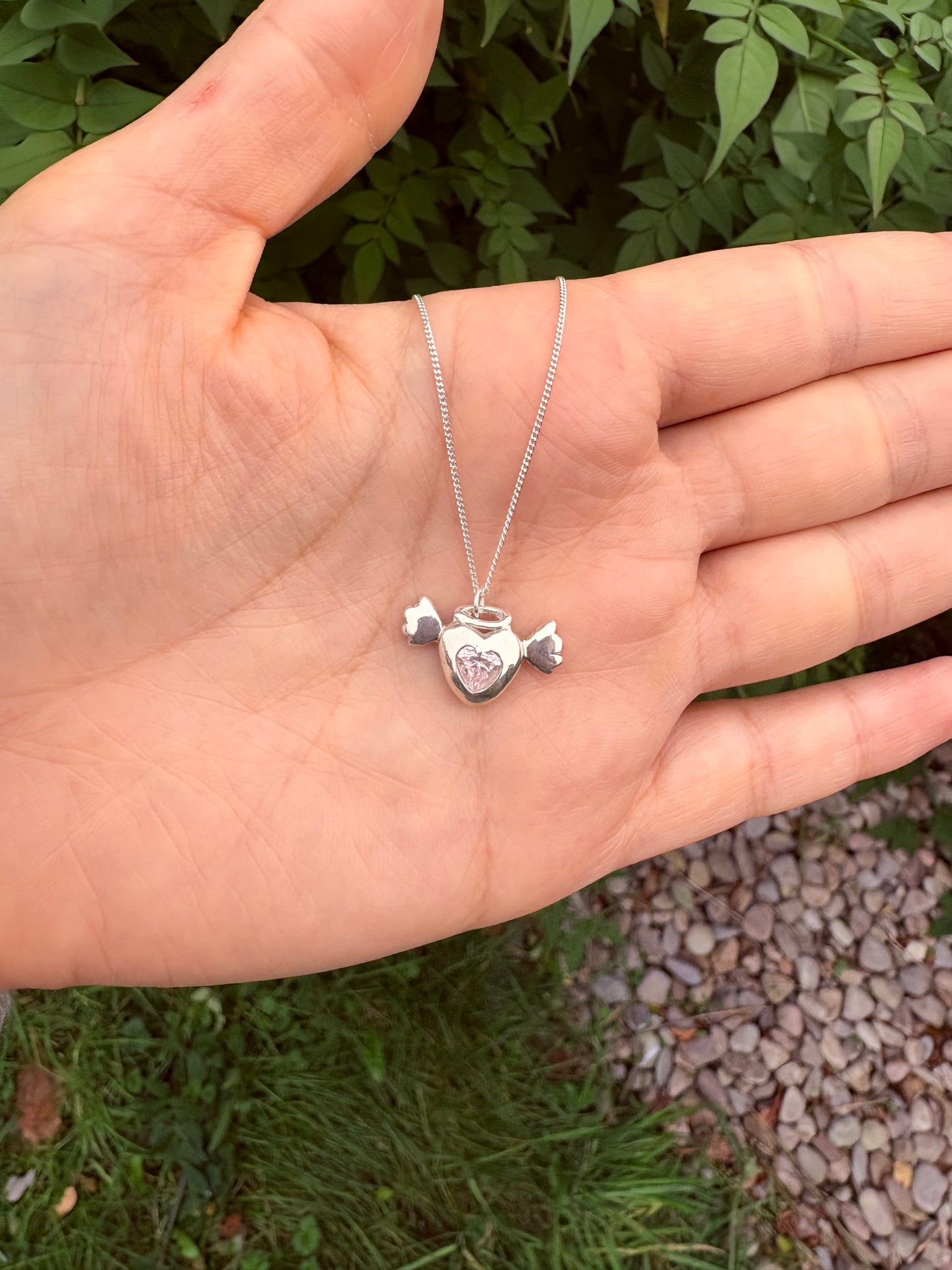 Angel heart pendant