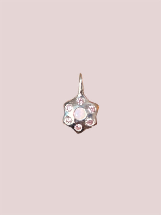 Milky Pink Starflower charm