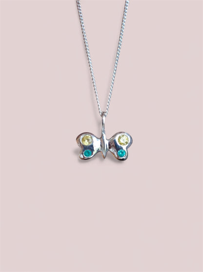 mini Petalwing Butterfly (ocean blue, yellow)