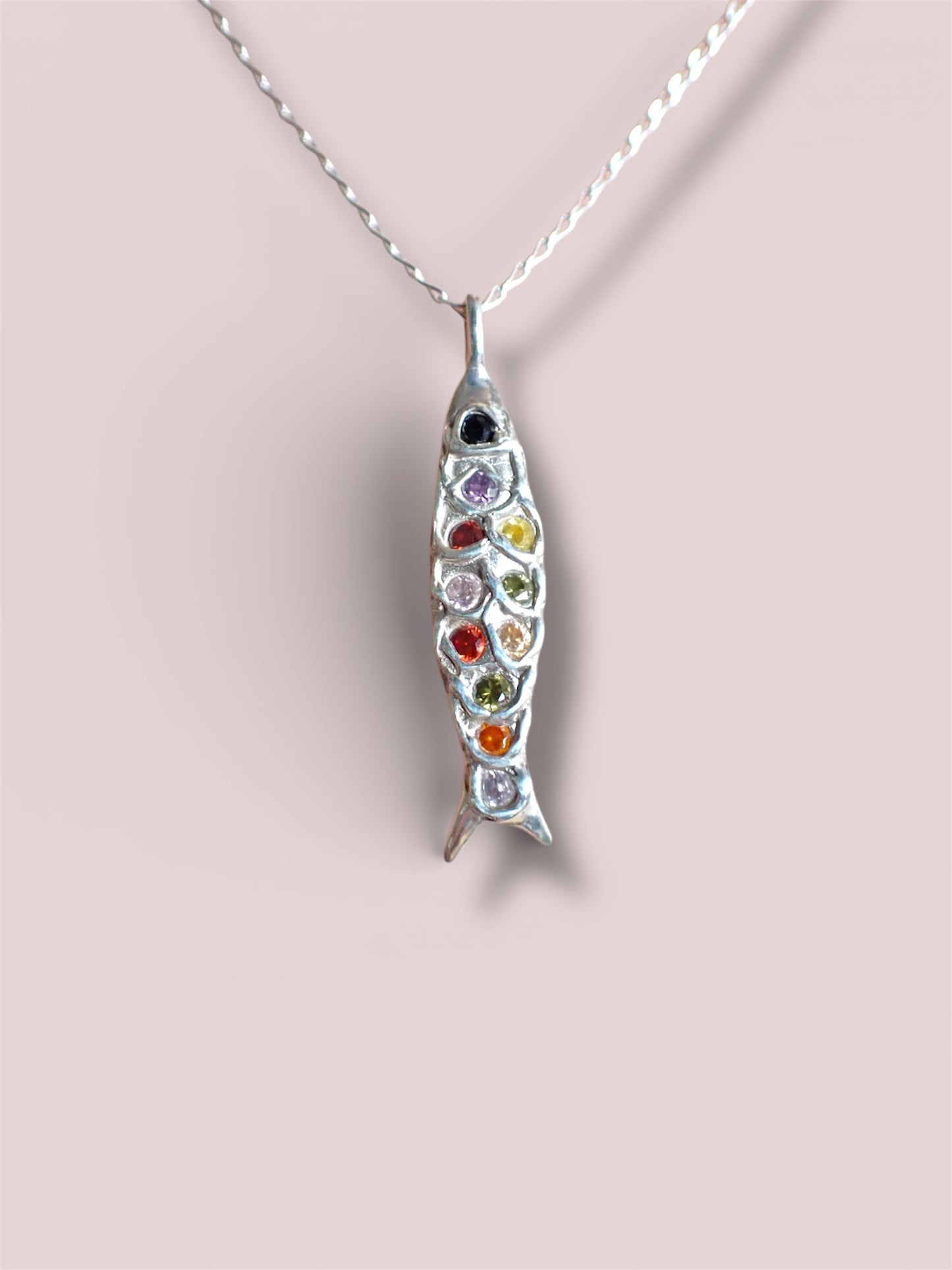 Sardine rainbow pendant