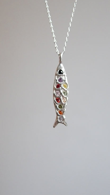 Sardine rainbow pendant