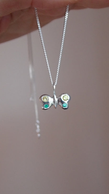 mini Petalwing Butterfly (ocean blue, yellow)