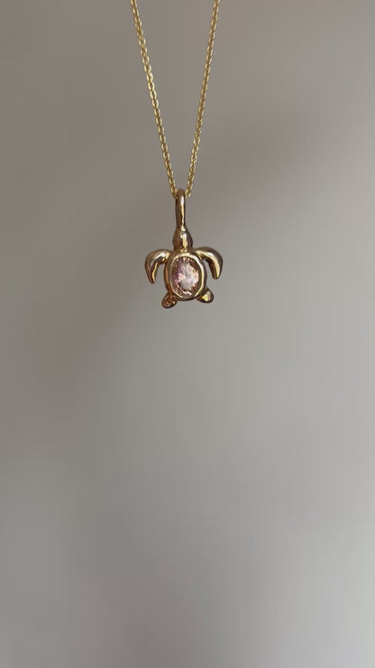 Tilly Turtle - light pink cz (ruby bronze)