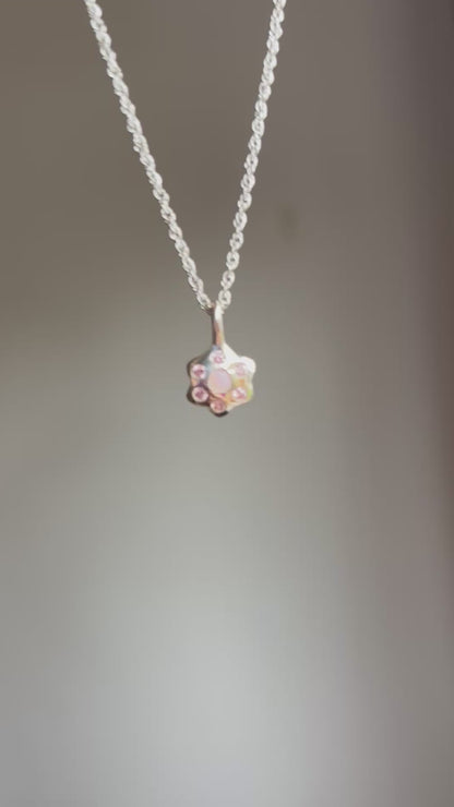 Milky Pink Starflower charm